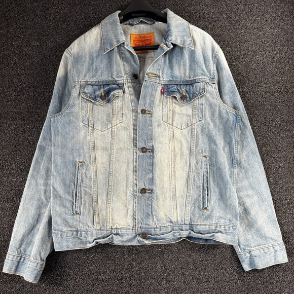 Levi Strauss & Co. Men's XL Light Wash Denim Trucker Jacket XL 100% Cotton Blue - Picture 1 of 8